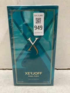 Lot 949  
            Marchington SR13 - Parcel Delivery Only 
                
50ML XERJOFF ERBA PURA EAU DE PARFUM (SEALED)-ORIGINAL RRP £108.00: LOCATION - B17