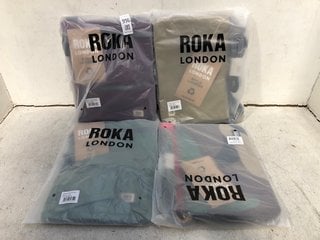 Lot 966  
            Marchington SR13 - Parcel Delivery Only 
                
4 X ROKA LONDON MEDIUM CHELSEA BAGS IN VARIOUS COLOURS TO INCLUDE ROYAL BURGUNDY:...