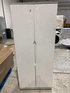 Lot 576  
            Birmingham SR103  - Collection or Optional Delivery Available 

                
DAVID PHILLIPS GENOA 2 DOOR WARDROBE IN WHITE GLOSS
