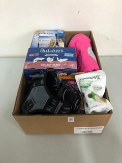 Lot 107  
            Nottingham SR1 - Delivery Only 

                
BOX OF VARIOUS PET ITEMS INC. YUMOVE JOINT CARE DAILY BITES FOR ADULT DOGS - BDD ...