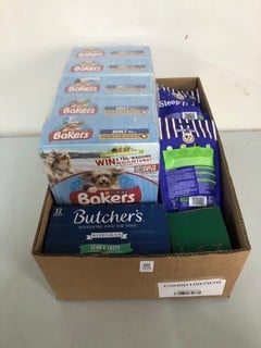 Lot 109  
            Nottingham SR1 - Delivery Only 

                
BOX OF VARIOUS PET FOOD PACKS INC. BUTCHERS LEAN AND TASTY DOG FOOD - BBD - 06/2027