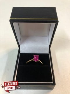 Lot 10  
            Nottingham SR1 - Delivery Only 

                
A 9KT GOLD PINK STONE RING - SIZE:R - WEIGHT: 2.44G