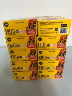 Lot 120  
            Nottingham SR1 - Delivery Only 
                
10 X FULFIL VITAMIN & PROTEIN BAR PACKS - CHOCOLATE PEANUT BUTTER FLAVOUR - BBD -...
