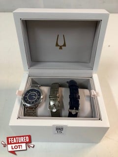 Lot 15  
            Nottingham SR1 - Delivery Only 

                
BULOVA WOMEN'S DUALITY BRACELET WATCH MODEL: 96X160 - ORIGINAL RRP £649