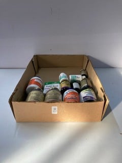 Lot 207  
            Nottingham SR1 - Delivery Only 
                
BOX OF VARIOUS HEALTH ITEMS INC. SOLGAR L-GLUTAMINE 500MG VEGETABLE CAPSULES