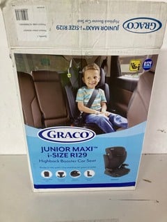 Lot 263  
            Nottingham SR1 - Delivery Only 

                
GRACO JUNIOR MAXI I-SIZE R129 HIGH BACK BOOSTER CAR SEAT (0MONTHS - 12 YEARS)