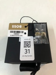 Lot 31  
            Nottingham SR1 - Delivery Only 

                
BOSS IONA GOLD ION PLATED CRYSTAL LADIES STUD EARRINGS - ORIGINAL RRP £79