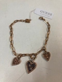 Lot 34  
            Nottingham SR1 - Delivery Only 

                
GUESS LADIE'S LOVE ME TENDER SILVER ROSE GOLD CRYSTAL BRACELET MODEL: UBB03235RHRGL