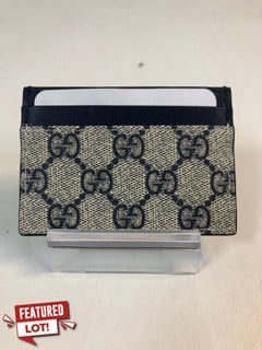 Lot 42  
            Nottingham SR1 - Delivery Only 

                
GUCCI DENIM CARD HOLDER WITH BLUE LEATHER TRIM