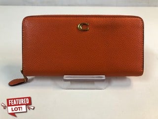 Lot 44  
            Nottingham SR1 - Delivery Only 

                
COACH SUN ORANGE LEATHER ACCORDION ZIP WALLET