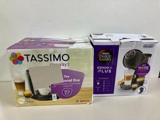 Lot 485  
            Nottingham SR1 - Delivery Only 

                
2 X COFFEE MACHINES INC. NESCAFE DELONGHI DOLCE GUSTO GENIO S PLUS COFFEE MACHINE