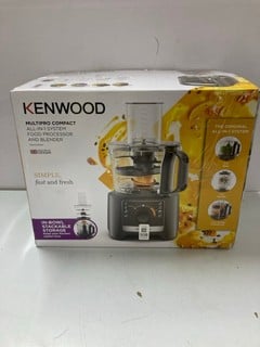 Lot 508  
            Nottingham SR1 - Delivery Only 

                
KENWOOD MULTIPRO COMPACT ALL-IN-1 SYSTEM FOOD PROCESSOR & BLENDER MODEL: FDP31.170GT