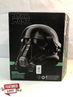 Lot 52  
            Nottingham SR1 - Delivery Only 

                
STAR WARS THE BLACK SERIES IMPERIAL DEATH TROOPER PREMIUM ELECTRONIC HELMET - ORI...