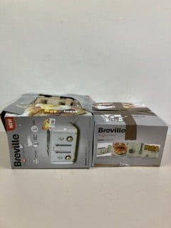 Lot 533  
            Nottingham SR1 - Delivery Only 
                
2 X VARIOUS BREVILLE TOASTERS INC. MOSTRA COLLECTION PREMIUM 4 SLICE TOASTER