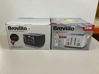 Lot 534  
            Nottingham SR1 - Delivery Only 
                
2 X BREVILLE TOASTERS INC. LINEAR COLLECTION BLACK 4 SLICE TOASTER