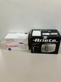 Lot 536  
            Nottingham SR1 - Delivery Only 
                
2 X VARIOUS TOASTERS INC. ARIETE VINTAGE 2 SLICE TOASTER
