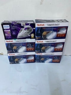 Lot 542  
            Nottingham SR1 - Delivery Only 
                
6 X VARIOUS IRONS INC. PHILIPS AZUR IRON