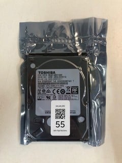 Lot 55  
            Nottingham SR1 - Delivery Only 

                
TOSHIBA 1TB INTERNAL HARD DRIVE NOTEBOOK MODEL: MQ01ABD100V (SEALED)