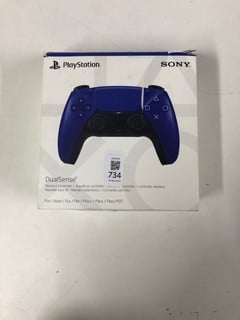 Lot 734  
            Nottingham SR1 - Delivery Only 
                
SONY PLAYSTATION 5 WIRELESS CONTROLLER - COBALT BLUE - ORIGINAL RRP £64