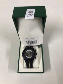 Lot 747  
            Nottingham SR1 - Delivery Only 

                
MANN EGERTON RAPTOR BLACK WHITE WATCH MODEL: ME0132
