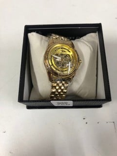 Lot 758  
            Nottingham SR1 - Delivery Only 

                
GLOBENFELD FRAMEWORK GOLD WATCH MODEL: GF0007