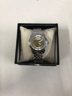 Lot 760  
            Nottingham SR1 - Delivery Only 

                
GLOBENFELD FRAMEWORK STEEL WATCH MODEL: GF0008