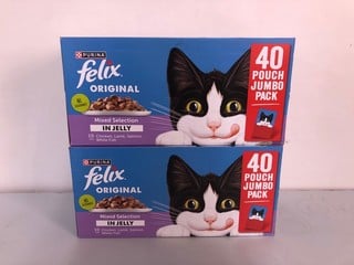 Lot 98  
            Nottingham SR1 - Delivery Only 

                
2 X PURINA FELIX ORIGINAL MIXED SELECTION IN JELLY CAT FOOD - BBD - 05/2027