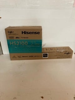 Lot 214  
            Nottingham SR2 - Delivery Only 

                
HISENSE SOUNDBAR WITH WIRELESS SUBWOOFER MODEL NO: HS2100
