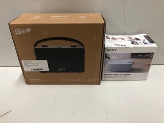 Lot 243  
            Nottingham SR2 - Delivery Only 

                
2 X ITEMS INC SONY WIRELESS HANDY TV SPEAKER