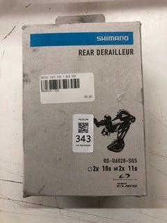 Lot 343  
            Nottingham SR2 - Delivery Only 

                
SHIMANO REAR DERAILLEUR