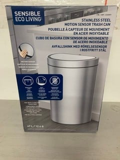 Lot 267  
            Nottingham SR3 - Delivery Only 

                
SENSIBLE ECO LIVING STAINLESS STEEL MOTION SENSOR STEEL TRASH TAN