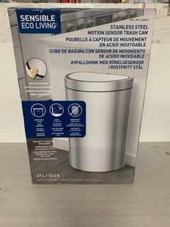 Lot 278  
            Nottingham SR3 - Delivery Only 
                
SENSIBLE ECO LIVING STAINLESS STEEL MOTION SENSOR STEEL TRASH TAN