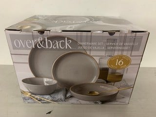 Lot 284  
            Nottingham SR3 - Delivery Only 
                
OVER AND BACK DINNER WARE SET