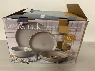 Lot 285  
            Nottingham SR3 - Delivery Only 
                
OVER AND BACK DINNER WARE SET
