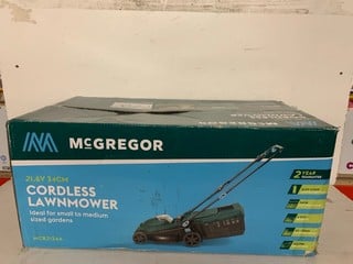 Lot 776  
            Nottingham SR3 - Delivery Only 

                
MCGREGOR CORDLESS LAWNMOWER