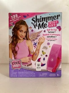 Lot 800  
            Nottingham SR3 - Delivery Only 

                
SHIMMER ME BODY ART ROLL ON FOIL TATTOOS