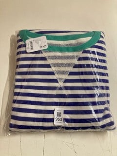 Lot 953  
            Nottingham SR3 - Delivery Only 

                
CLASSIC STRIPED CREW JUMPER SIZE: M ORIGINAL RRP:£88.00