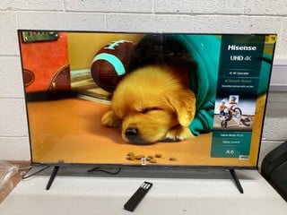 Lot 119  
            Nottingham SR4 - Delivery Or Collection 
                
HISENSE 50" 4K TV MODEL: 50A6QTUK (WITH REMOTE, WITH STAND, WITH BOX)
