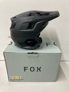 Lot 180  
            Nottingham SR4 - Delivery Or Collection 
                
FOX DROPFRAME MOUNTAINBIKE HELMET SOLID BLACK S ORIGINAL RRP £189.99