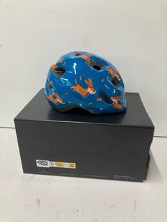 Lot 194  
            Nottingham SR4 - Delivery Or Collection 
                
MET M144 HOORAY KIDS HELMET BLUE WITH DOG PATTERN