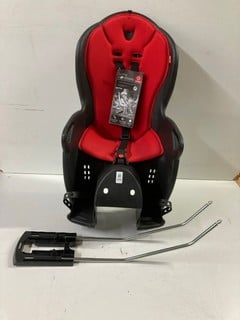 Lot 246  
            Nottingham SR4 - Delivery Or Collection 

                
HAMAX KISS CHILD BIKE SEAT BLACK/RED ORIGINAL RRP £74.99
