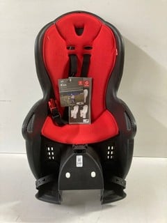 Lot 248  
            Nottingham SR4 - Delivery Or Collection 

                
HAMAX KISS CHILD BIKE SEAT BLACK/RED ORIGINAL RRP £74.99