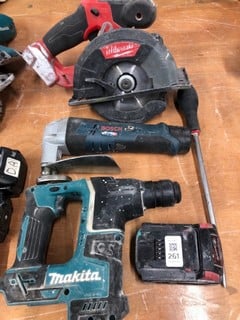Lot 261  
            Nottingham SR4 - Collection Only 

                
3 X POWER TOOLS TO INCLUDE BOSCHE, MILWAUKE & MAKITA (MPSS03233294) (COLLECTION F...