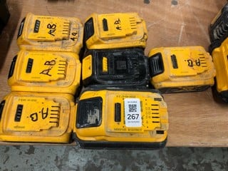 Lot 267  
            Nottingham SR4 - Collection Only 

                
VARIOUS DEWALT BATTERIES TO INCLUDE 18V BATTERY PACK (MPSS02718955) (COLLECTION F...