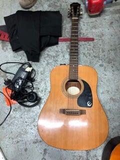 Lot 294  
            Nottingham SR4 - Delivery Or Collection 

                
EPPHONE SIX STRING ELECTRIC GUITAR WITH BLACK ROCKBAG CARRY CASE (MPSS02442762)