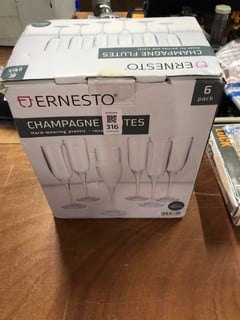 Lot 316  
            Nottingham SR4 - Delivery Or Collection 
                
ERNESTO SIX PACK CHAMPAGNE FLUTES (MPSE54762346)