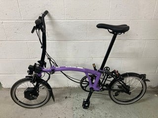 Lot 33  
            Nottingham SR4 - Collection Only 
                
BROMPTON M4L FOLDING ELECTRIC BICYCLE ORIGINAL RRP £2,900 (NO BATTERY, NO CHARGER...