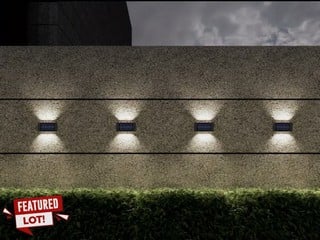 Lot 371  
            Nottingham SR4 - Delivery Or Collection 

                
4 PCS SOLAR WALL LIGHT - OUTDOOR LIGHT WITH 10 LED DUAL COLOUR LIGHTING,