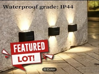 Lot 380  
            Nottingham SR4 - Delivery Or Collection 

                
3 PCS SOLAR WALL LIGHT - OUTDOOR LIGHT WITH 6 LED DUAL COLOUR LIGHTING,