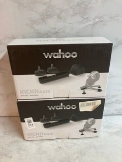 Lot 214  
            Nottingham SR5 - Delivery Only 

                
2 X BIKE ACCESSORIES TO INCLUDE WAHOO KICKRAXIS ACTION-FEET